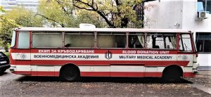 Автобус Чавдар за кръводаряване на ВМА